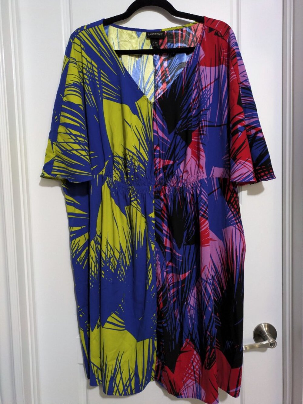 Lane Bryant Split Colour Short Sleeved Vacation Mini Dress Plus Sized (US 22/24)